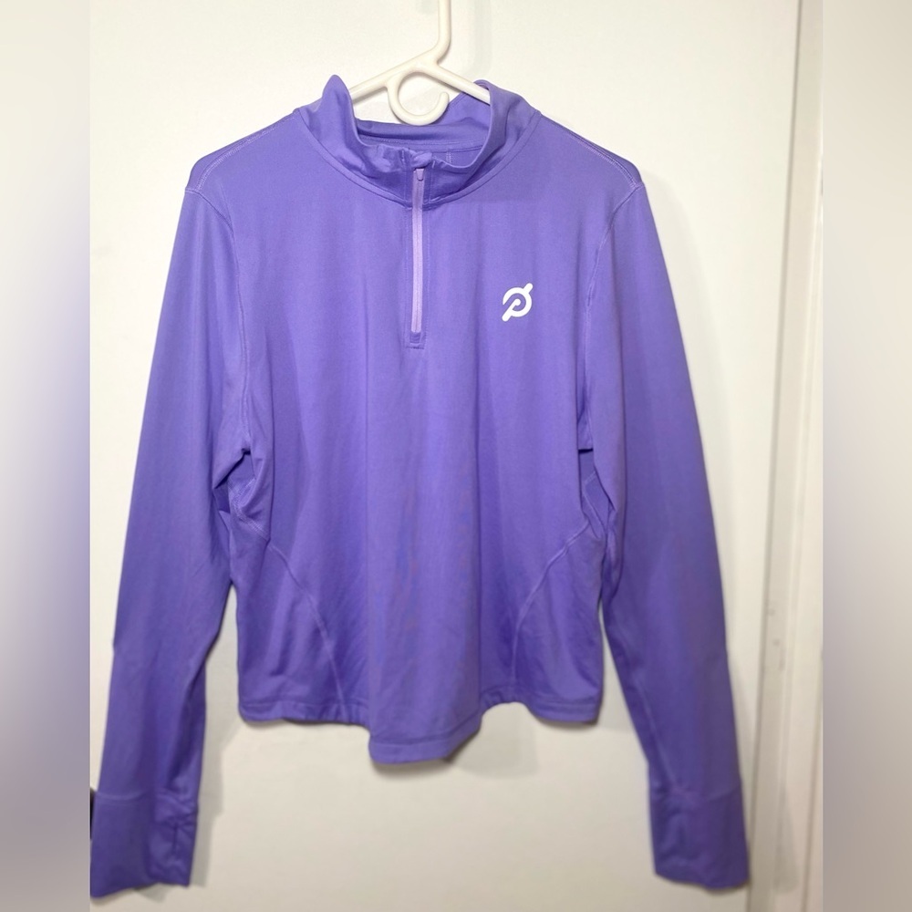 Peloton Soft Tech 1/4 Zip Jersey in Purple size XL - Picture 4 of 8